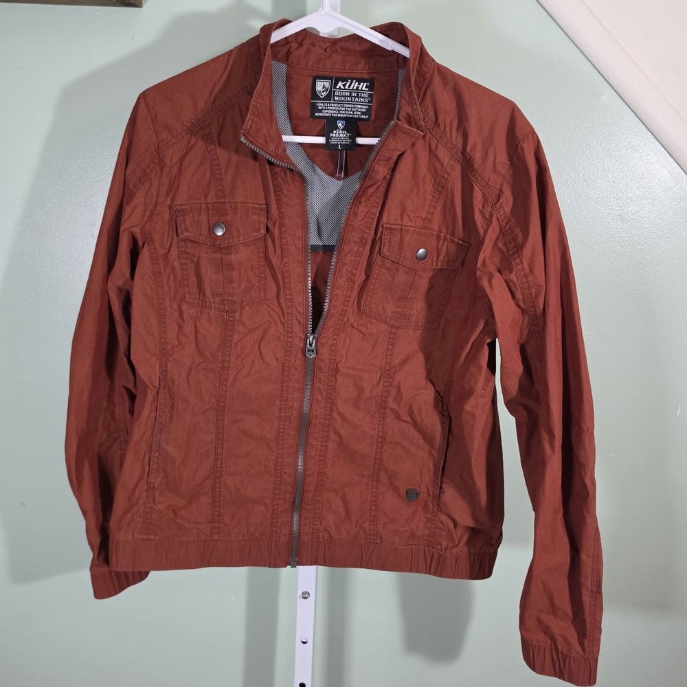 Kuhl Projekt Women's Jojo Waxed Utility Jacket Cayenne Red Size Large Full Zip